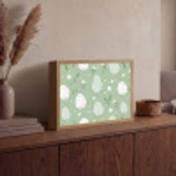 Groen - Eieren - Patroon Light Box met batterij (Wandlamp) middel -sfeer2