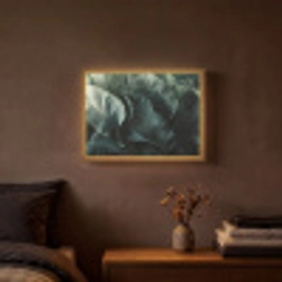 Groen - Bladeren - Glad - Nerven Light Box met batterij (Wandlamp) middel -sfeer4