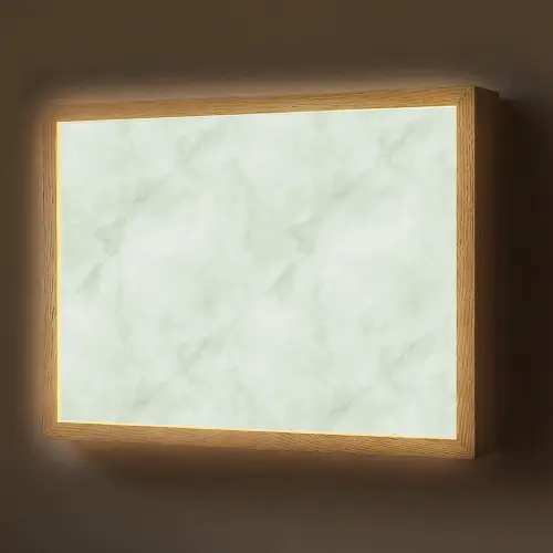 Groen - Marmer - Vloeiende aders Light Box met batterij (Wandlamp) middel 907 -z3d_website