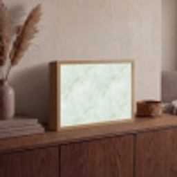 Groen - Marmer - Vloeiende aders Light Box met batterij (Wandlamp) middel 907 -sfeer2