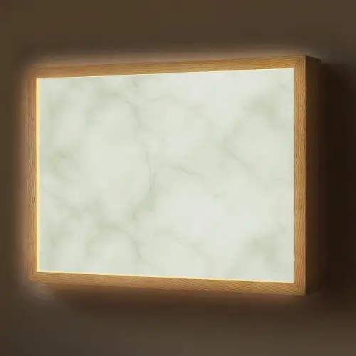 Groen - Marmer - Aders Light Box met batterij (Wandlamp) middel 907 -z3d_website