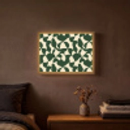 Groen - Organische vlakken - Crème Light Box met batterij (Wandlamp) middel 907 -sfeer4