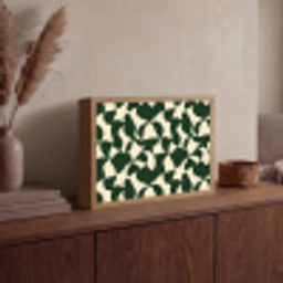 Groen - Organische vlakken - Crème Light Box met batterij (Wandlamp) middel 907 -sfeer2