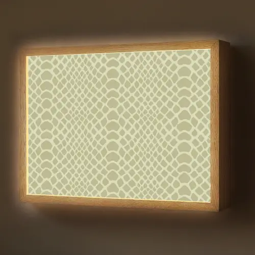 Groen - Patroon - Schubben Light Box met batterij (Wandlamp) middel 907 -z3d_website
