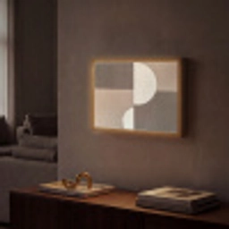 Raster - Halve cirkels - Contrast Light Box met batterij (Wandlamp) middel -sfeer1