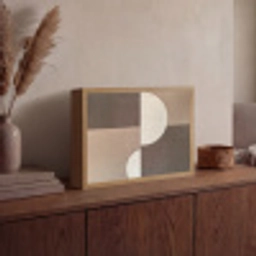 Raster - Halve cirkels - Contrast Light Box met batterij (Wandlamp) middel -sfeer2