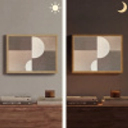 Raster - Halve cirkels - Contrast Light Box met batterij (Wandlamp) middel -sfeer3