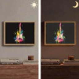 Gitaar - Kleurrijk - Verf Light Box met batterij (Wandlamp) middel -sfeer3