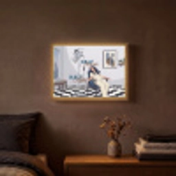 Half human, Half Coffee - Infuus - Koffie Light Box met batterij (Wandlamp) middel -sfeer4