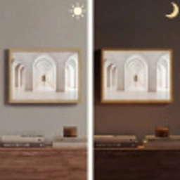 Hal - Bogen - Symmetrisch - Modern Light Box met batterij (Wandlamp) middel -sfeer3