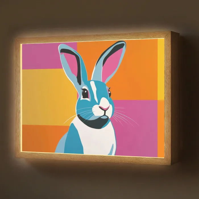 Haas - Kleurvakken - Oren - Roze Light Box met batterij (Wandlamp) middel -z3d_website