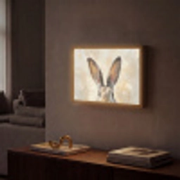 Haas - Oren - Bruin Light Box met batterij (Wandlamp) middel -sfeer1