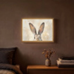 Haas - Oren - Bruin Light Box met batterij (Wandlamp) middel -sfeer4