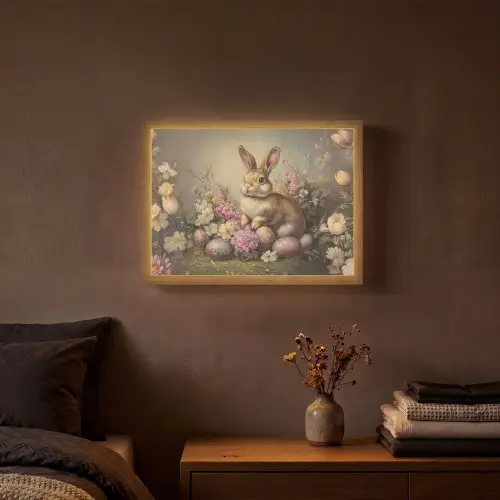 Haas - Stilleven - Bloemen Light Box met batterij (Wandlamp) middel -sfeer4