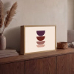 Harmonieus - Symmetrisch - Rood Light Box met batterij (Wandlamp) middel -sfeer2