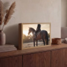 Harmonie - Ruiter - Zon Light Box met batterij (Wandlamp) middel -sfeer2