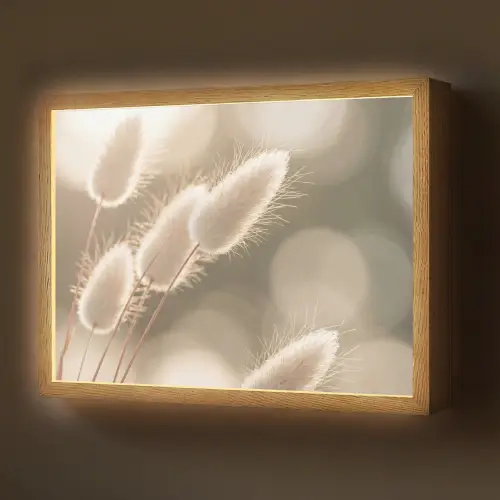 Hazestaartgras - Wit - Zonlicht Light Box met batterij (Wandlamp) middel -z3d_website