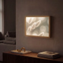 Hazestaartgras - Wit - Zonlicht Light Box met batterij (Wandlamp) middel -sfeer1