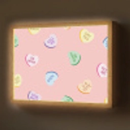 Hart - Snoep - Pastel - Tekst Light Box met batterij (Wandlamp) middel -z3d_website