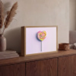 Hart - Lolly - Snoep Light Box met batterij (Wandlamp) middel -sfeer2