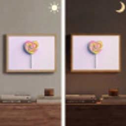 Hart - Lolly - Snoep Light Box met batterij (Wandlamp) middel -sfeer3