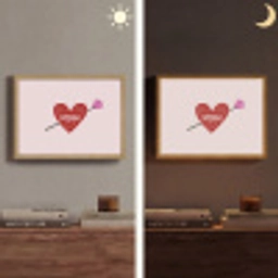 Hart - Rood - Bloem - Moeder Light Box met batterij (Wandlamp) middel -sfeer3