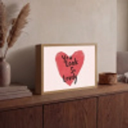 Hart - Rood - Valentijn Light Box met batterij (Wandlamp) middel -sfeer2