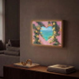Hart - Zee - Muur Light Box met batterij (Wandlamp) middel -sfeer1