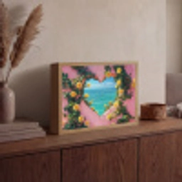 Hart - Zee - Muur Light Box met batterij (Wandlamp) middel -sfeer2