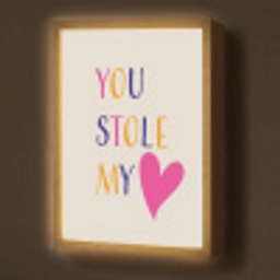 Hart - Valentijn - Tekst Light Box met batterij (Wandlamp) middel -z3d_website