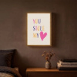 Hart - Valentijn - Tekst Light Box met batterij (Wandlamp) middel -sfeer4