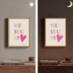 Hart - Valentijn - Tekst Light Box met batterij (Wandlamp) middel -sfeer3