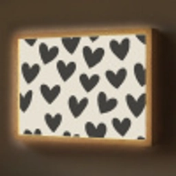 Hartjes - Zwart - Beige Light Box met batterij (Wandlamp) middel -z3d_website