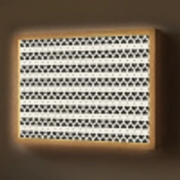Harten - Lijn - Wit - Zwart Light Box met batterij (Wandlamp) middel 907 -z3d_website