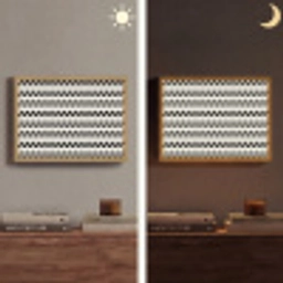 Harten - Lijn - Wit - Zwart Light Box met batterij (Wandlamp) middel 907 -sfeer3