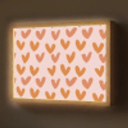 Hartjes - Getekend - Oranje Light Box met batterij (Wandlamp) middel 907 -z3d_website