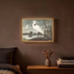 Reiger - Planten - Wolken - Wit Light Box met batterij (Wandlamp) middel -sfeer4