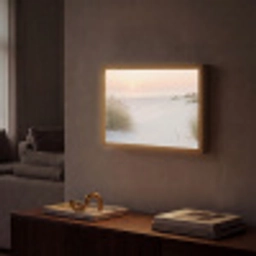 Horizon - Duinlandschap - Zand Light Box met batterij (Wandlamp) middel -sfeer1