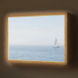 Horizon - Zeilboot - Zee Light Box met batterij (Wandlamp) middel -z3d_website