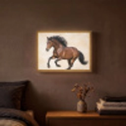 Paard - Galop - Energie Light Box met batterij (Wandlamp) middel -sfeer4