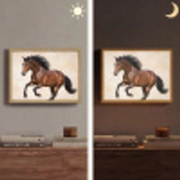 Paard - Galop - Energie Light Box met batterij (Wandlamp) middel -sfeer3