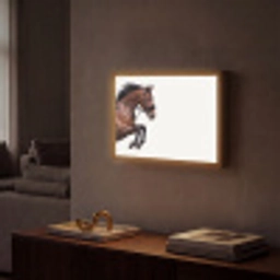 Paard - Springen - Modern Light Box met batterij (Wandlamp) middel -sfeer1