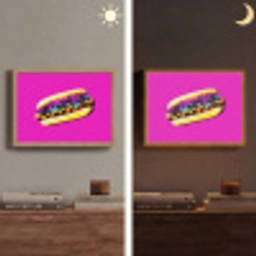 Hotdog - Roze - Retro Light Box met batterij (Wandlamp) middel -sfeer3