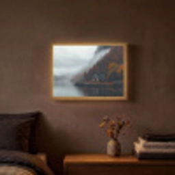Huis - Rood - Bergen - Water Light Box met batterij (Wandlamp) middel -sfeer4