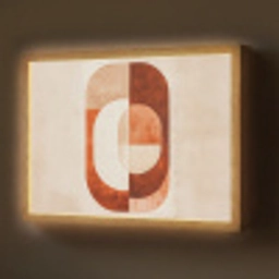 Illustratie - Abstract - Vormen - Rood Light Box met batterij (Wandlamp) middel -z3d_website