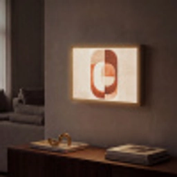Illustratie - Abstract - Vormen - Rood Light Box met batterij (Wandlamp) middel -sfeer1