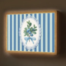Illustratie - Bessen - Blauw - Strepen Light Box met batterij (Wandlamp) middel -z3d_website