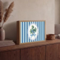 Illustratie - Bessen - Blauw - Strepen Light Box met batterij (Wandlamp) middel -sfeer2