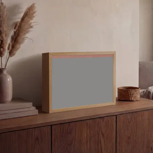 Illustratie - Vogels - Abstract - Roze Light Box met batterij (Wandlamp) middel -sfeer2
