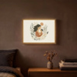 Illustratie - Moeder - Kind - Liefdevol Light Box met batterij (Wandlamp) middel -sfeer4